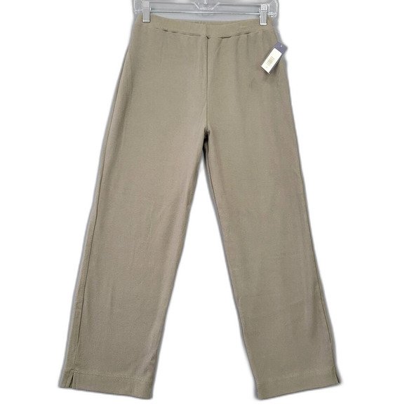 Cherokee Brown Pants Straight Stretch Waist Pull-On Casual Knit NEW Women Size S - Picture 1 of 10